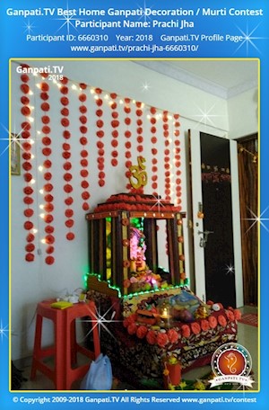 Prachi Jha Home Ganpati Picture