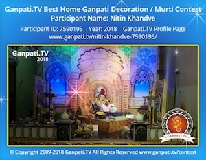 Nitin Khandve Home Ganpati Picture
